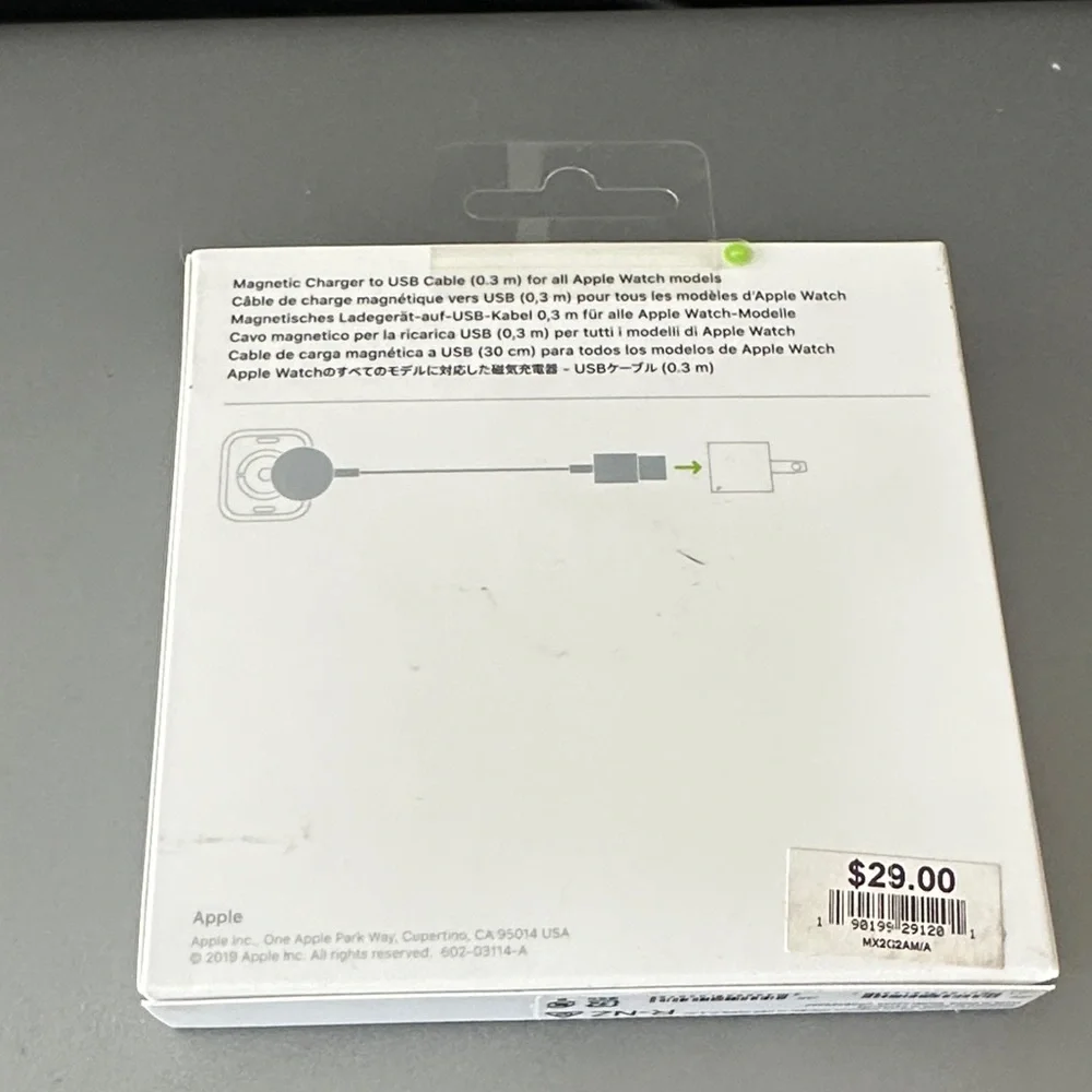 Apple Watch USB Magnetic Charger - Gray